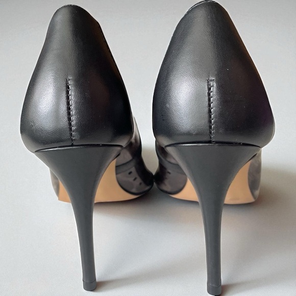 Vince Camuto Anessta Semi-Clear Leopard Print Pointed Toe Pump Heels size 6.5 - Picture 7 of 9